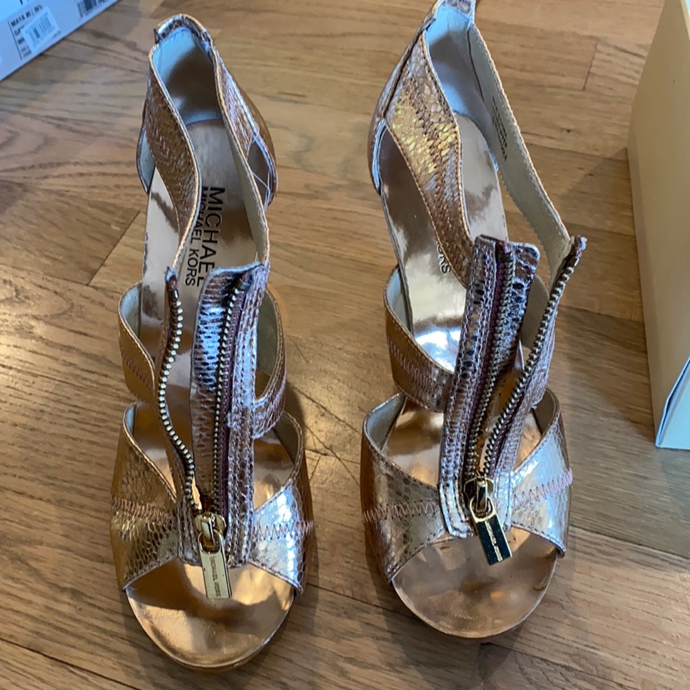 Rose gold Michael Kors heels